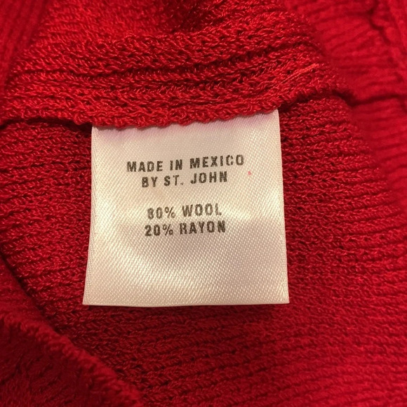 ST. JOHN SPORT by MARIE GRAY Bateau‎ Neck Boxy Sweater in Red - Picture 10 of 12